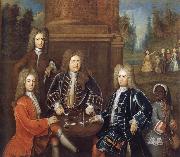 Elibu Yale the 2nd Duke of Devonshire,Lord James Cavendish,Mr Tunstal and a Page unknow artist